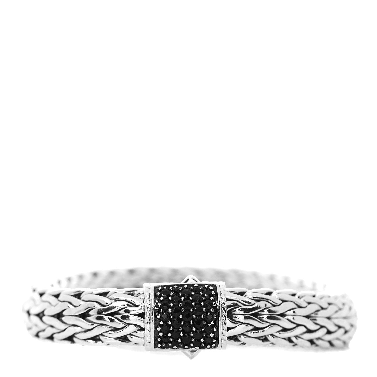 John Hardy Sterling Silver Black Sapphire 10.5mm Classic Chain Bracelet 1 of 3
