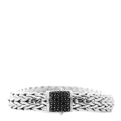 John Hardy Sterling Silver Black Sapphire 10.5mm Classic Chain Bracelet 1 of 3