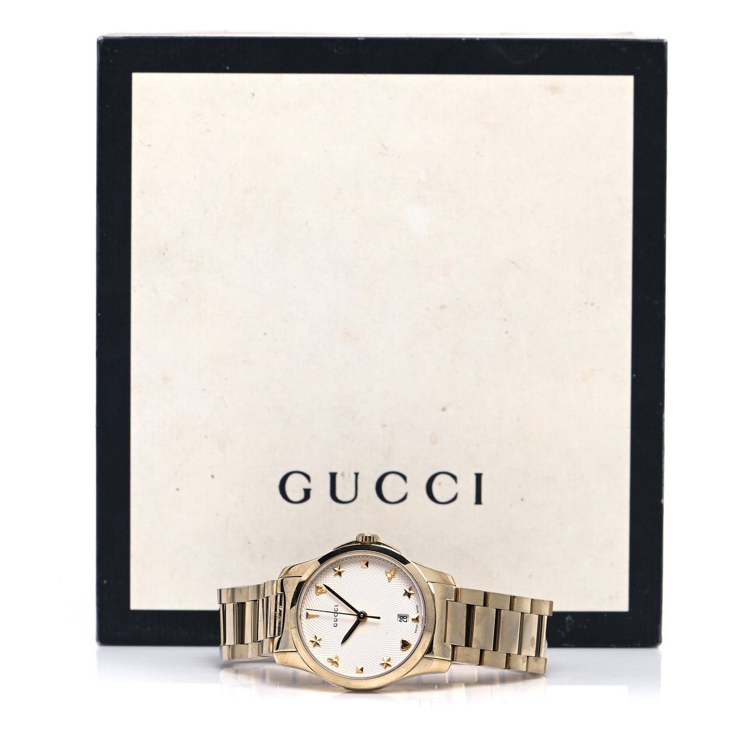 Stainless Steel 27mm G-Timeless Charm Quartz Watch Gold