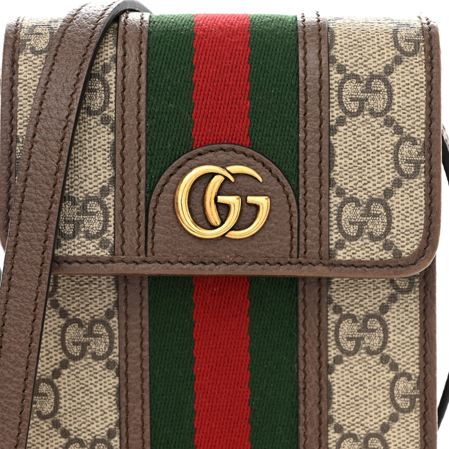GG Supreme Monogram Web Mini Ophidia Crossbody Bag Beige New Acero