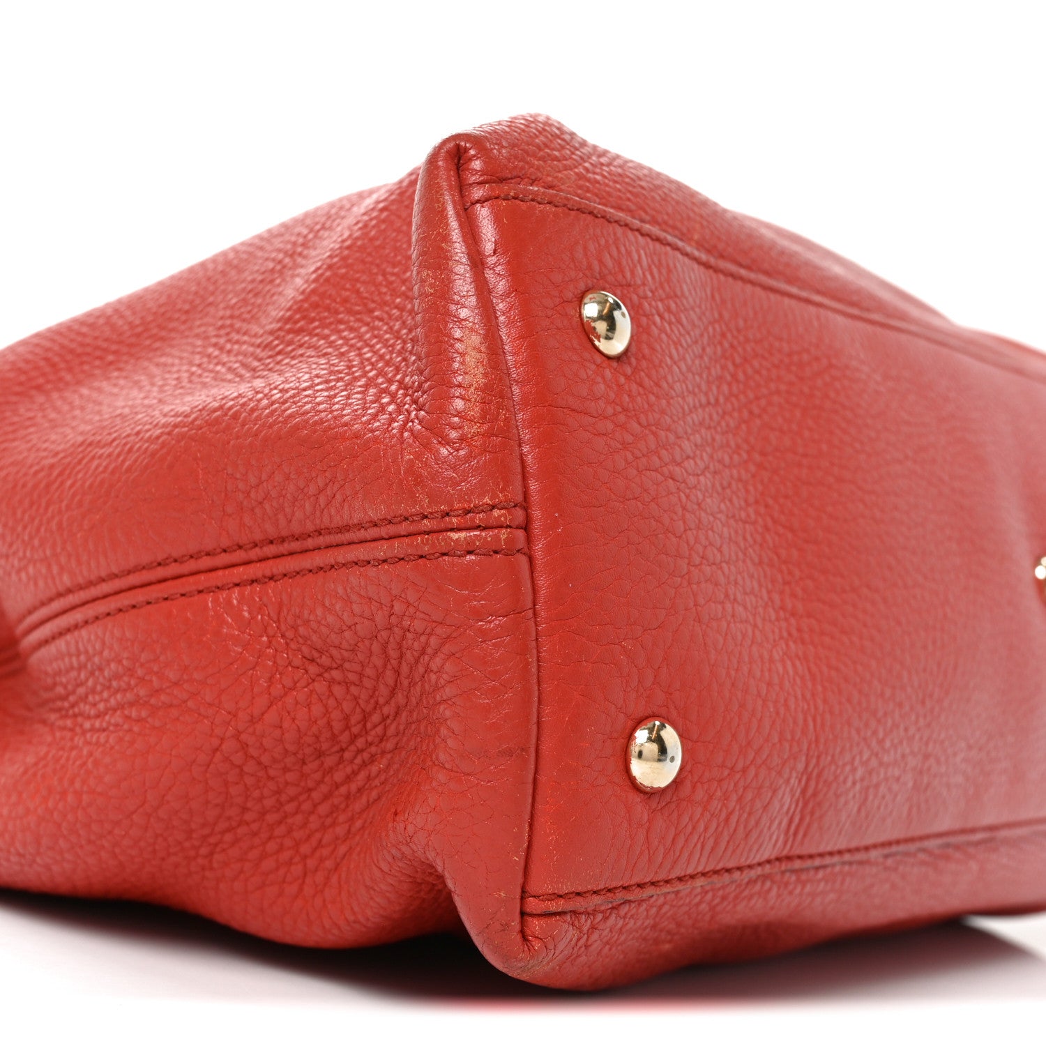 Gucci Pebbled Calfskin Medium Soho Chain Shoulder Bag Tabasco Red 9 of 12