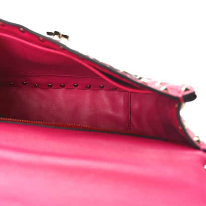 Valentino Garavani Nappa Crystal Tiger Medium Rockstud Spike Shoulder Bag Pink 5 of 8
