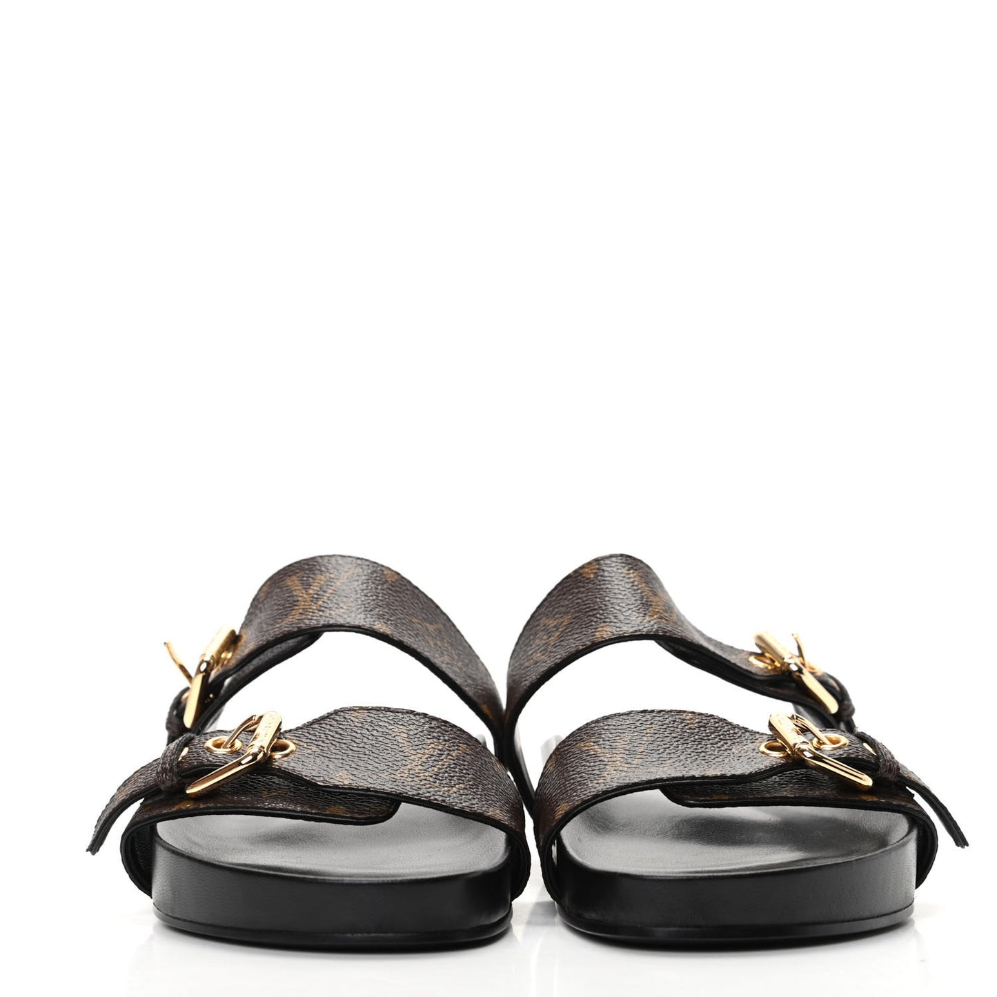 Monogram Bom Dia Mule Sandals 38 Black
