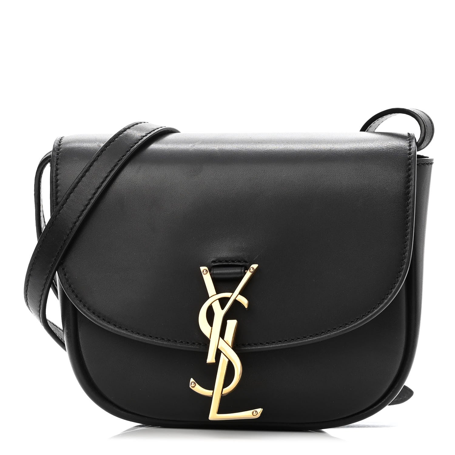 Saint Laurent Smooth Calfskin Classic Monogram Small Kaia Satchel Black 1 of 9