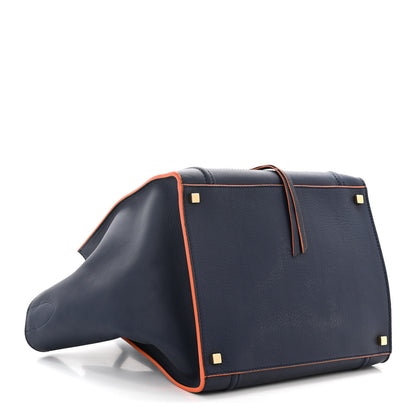 Celine Supple Calfskin Large Phantom Luggage Navy Blue Orange 4 of 10