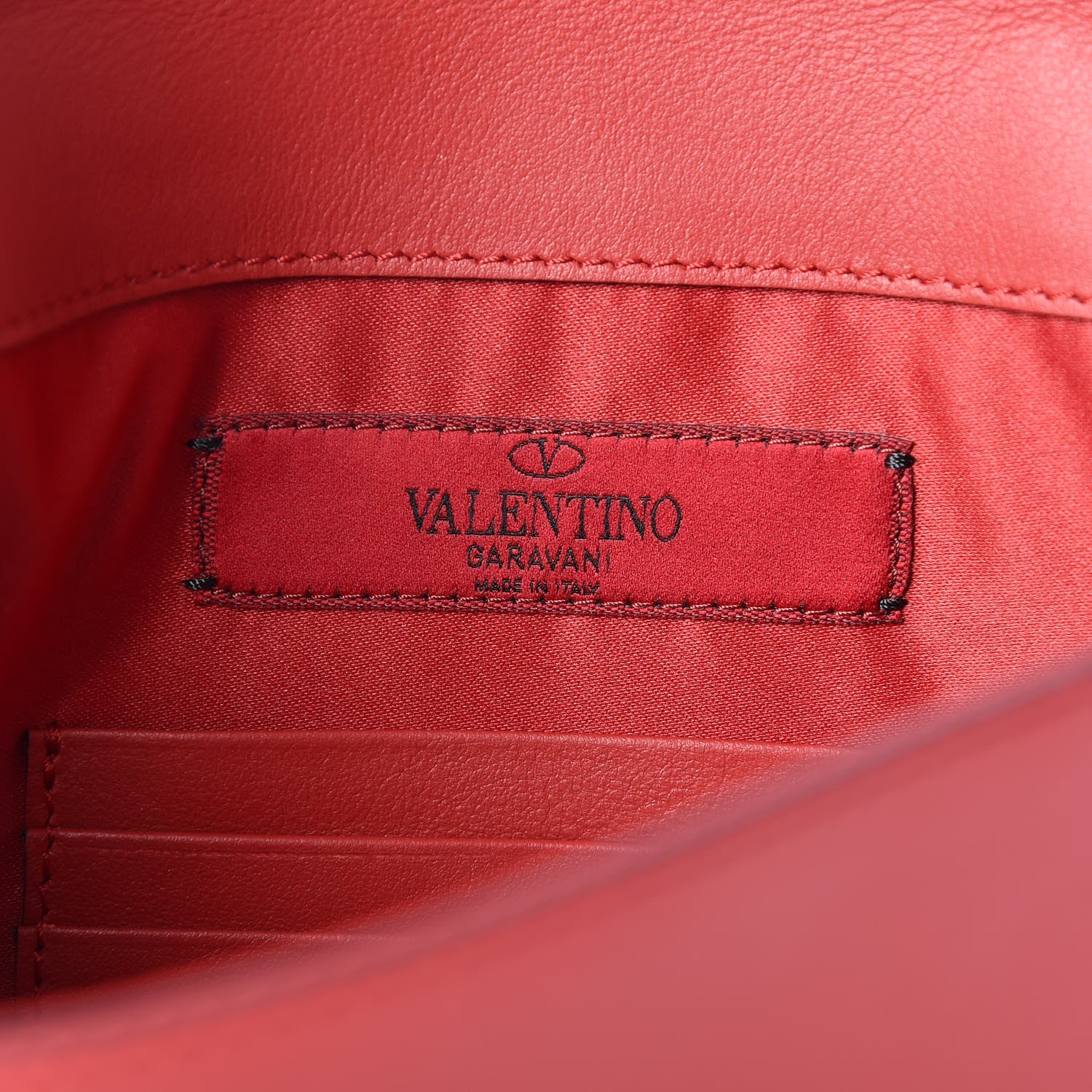Valentino Garavani Vitello Large Rockstud Envelope Clutch Rosso Valentino 6 of 10