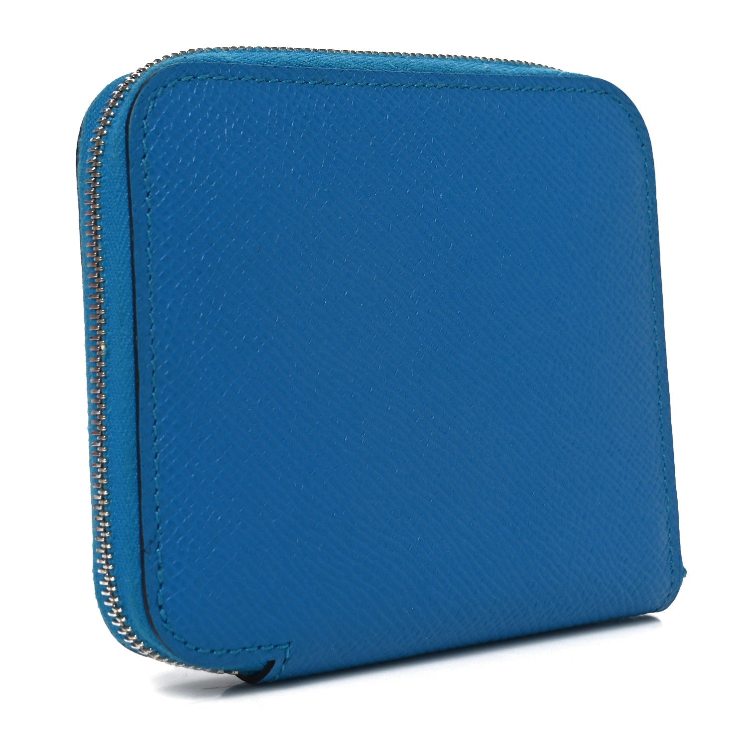 Hermes Epsom Silk'In Compact Wallet Bleu Zanzibar 3 of 8