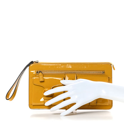 Gucci Patent Studded Wristlet Yellow 2 of 16