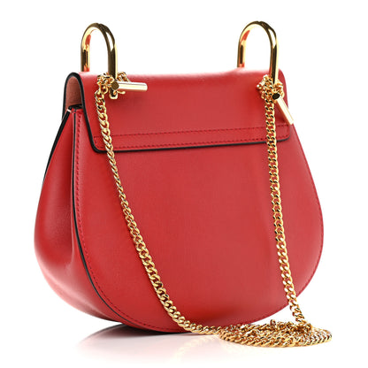 Chloe Lambskin Suede Calfskin Mini Drew Shoulder Bag Poppy 3 of 8
