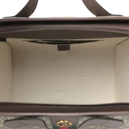 Gucci GG Supreme Monogram Web Ophidia Duffle Bag Beige New Acero 5 of 12