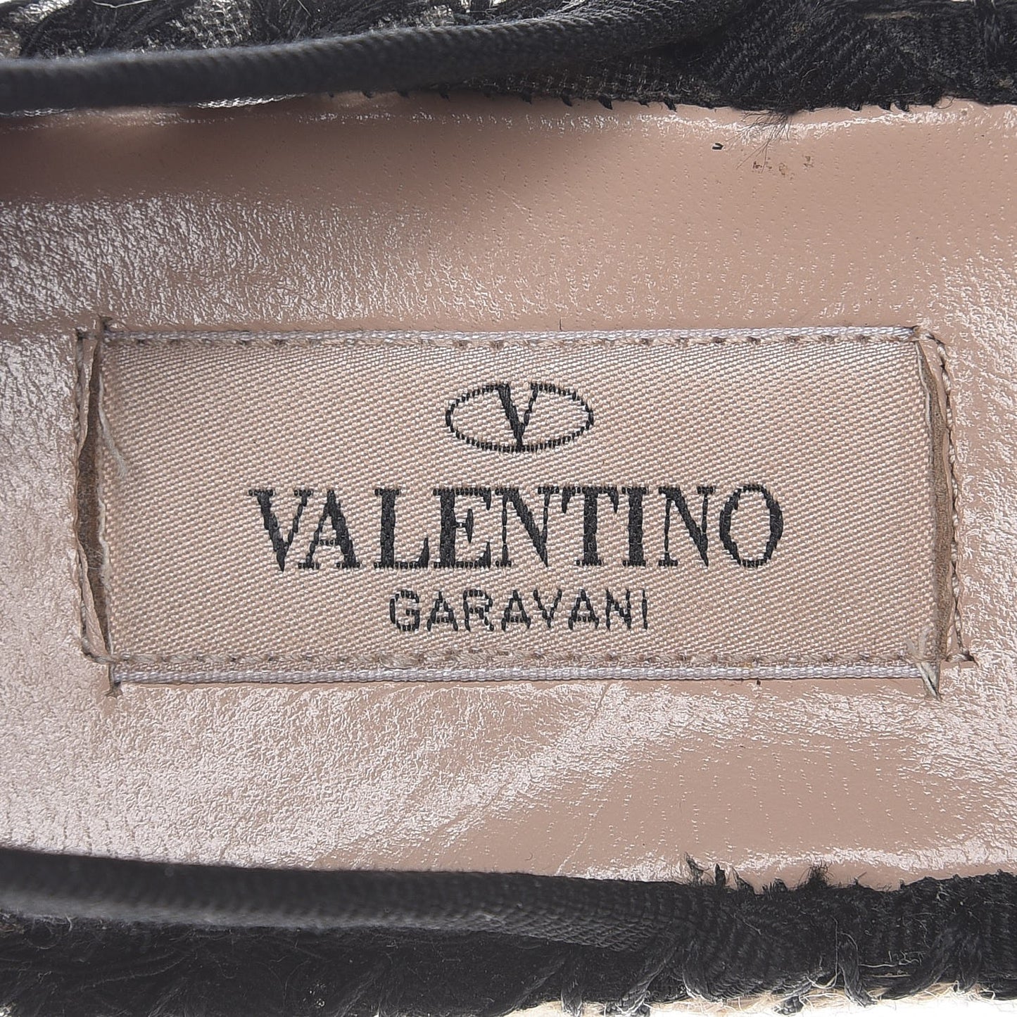 Lace Ankle Tie Espadrille Flats 36 Black
