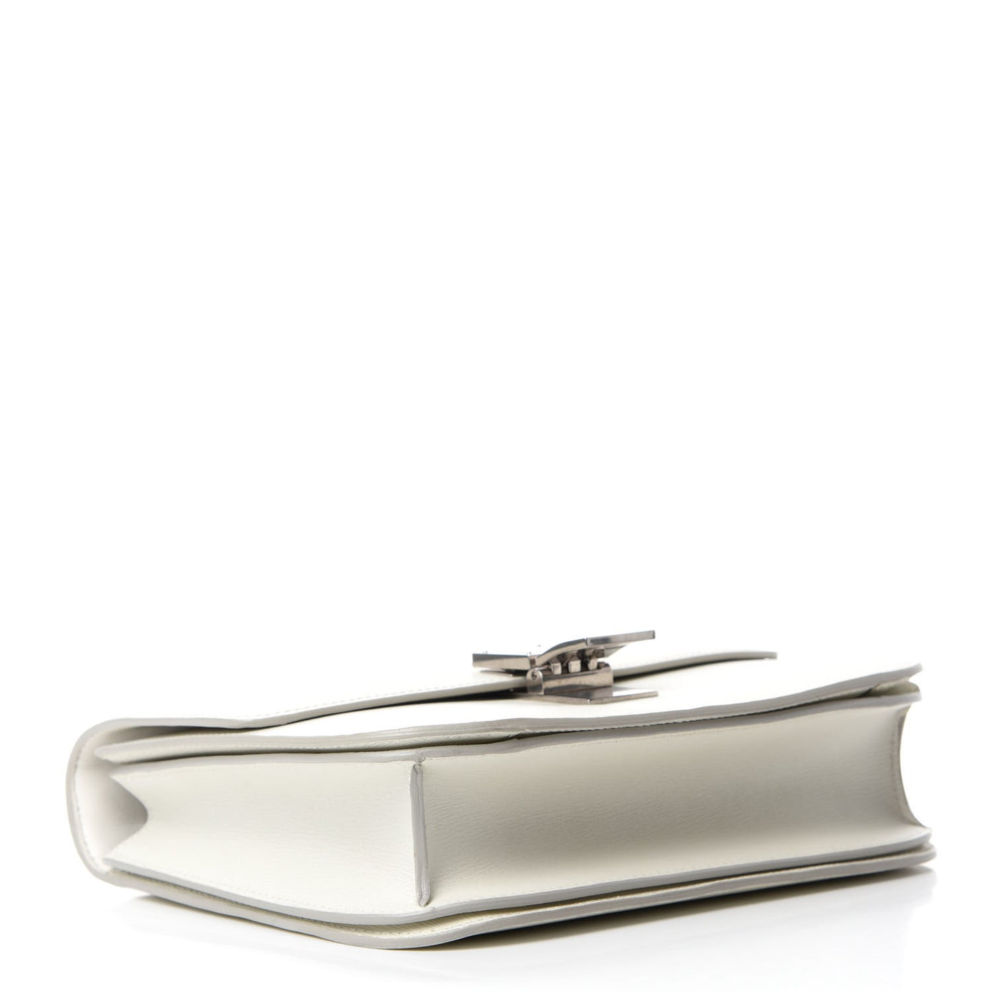 Liege Calfskin Medium Classic Box Flap Bag White