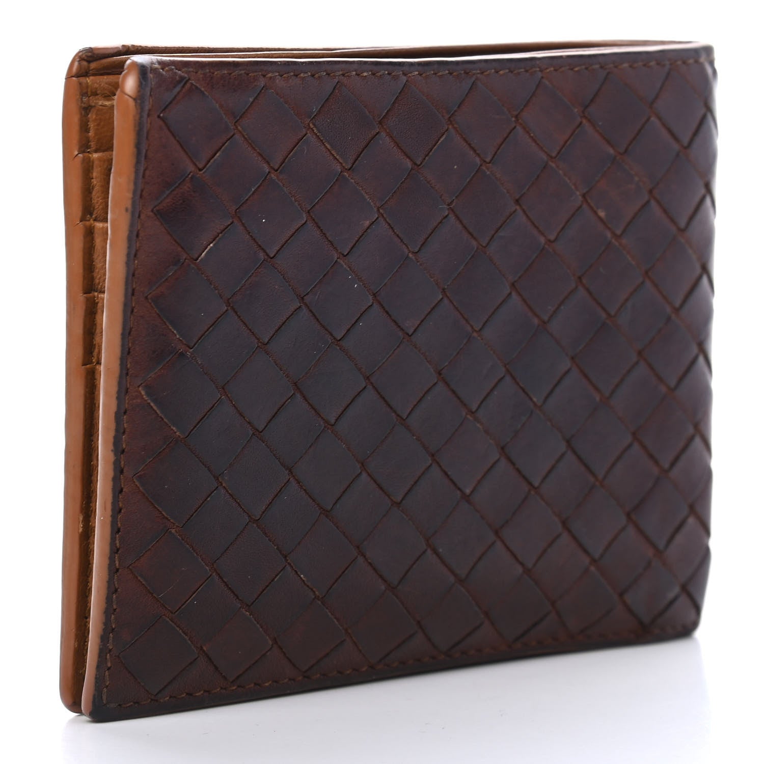 Bottega Veneta Nappa Intrecciato Bi-Fold Wallet Brown 3 of 9
