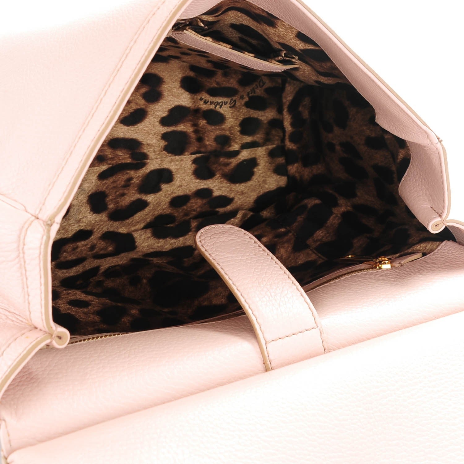 Dolce & Gabbana Grained Deerskin Large Miss Sicily Satchel Beige Rose 5 of 6