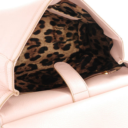 Dolce & Gabbana Grained Deerskin Large Miss Sicily Satchel Beige Rose 5 of 6