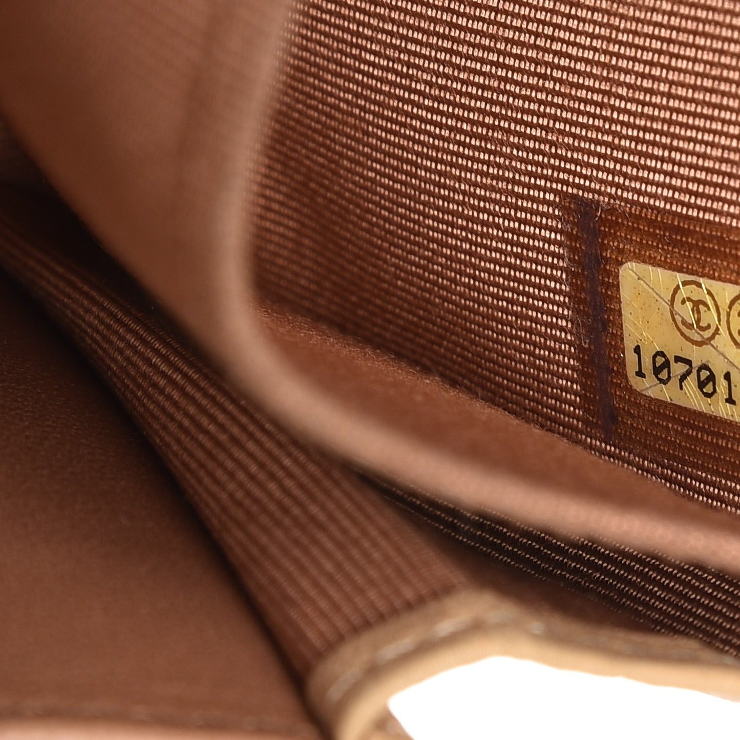 Lambskin Quilted Flap Card Holde Walletr Beige