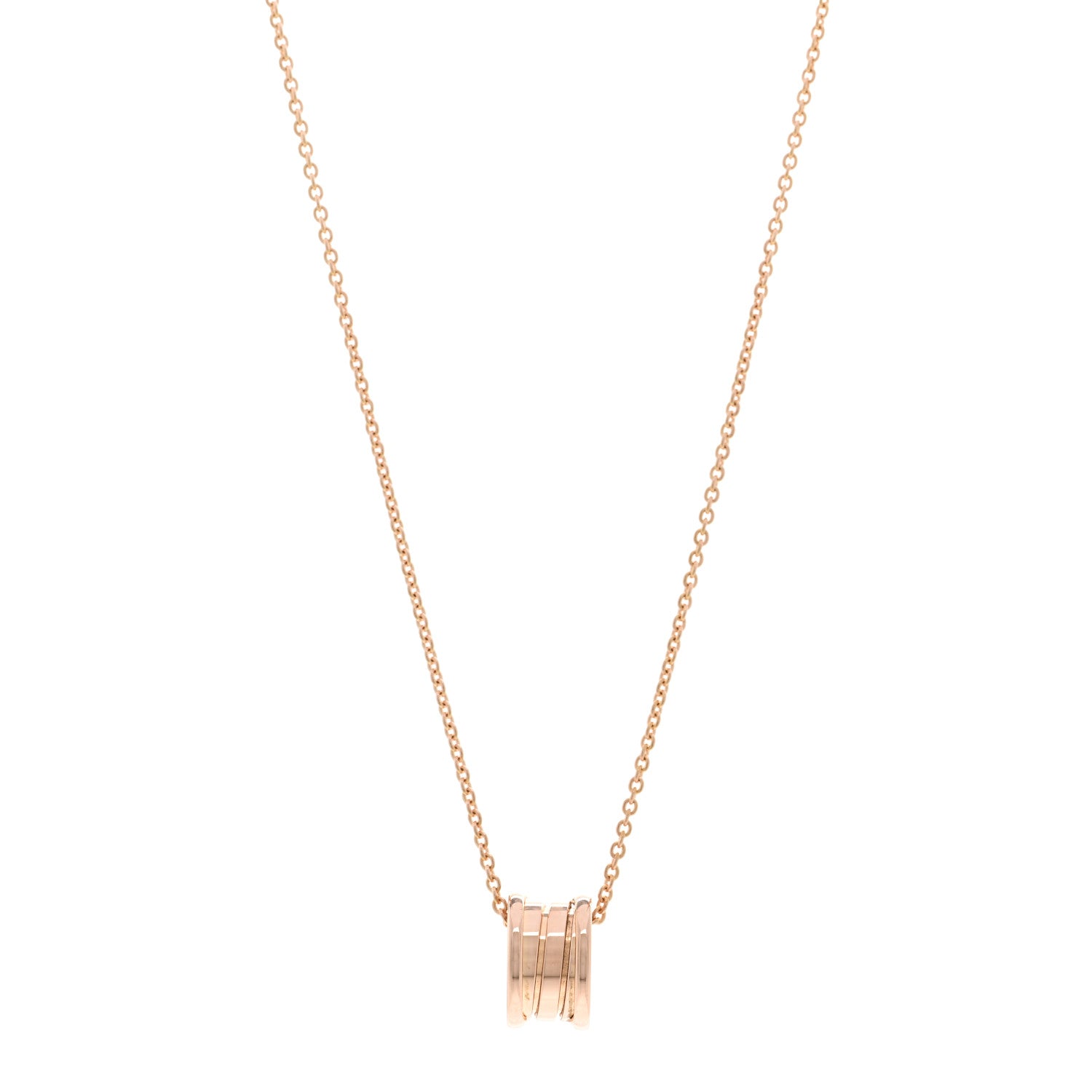 Bulgari 18K Rose Gold B.Zero1 Pendant Necklace 1 of 5