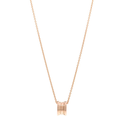 Bulgari 18K Rose Gold B.Zero1 Pendant Necklace 1 of 5