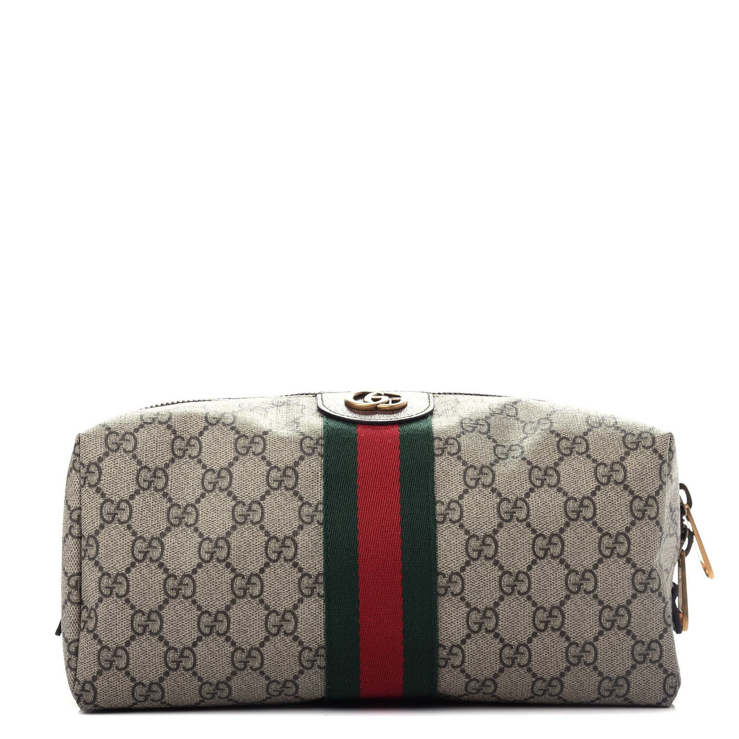 GG Supreme Monogram Web Ophidia Toiletry Case Beige