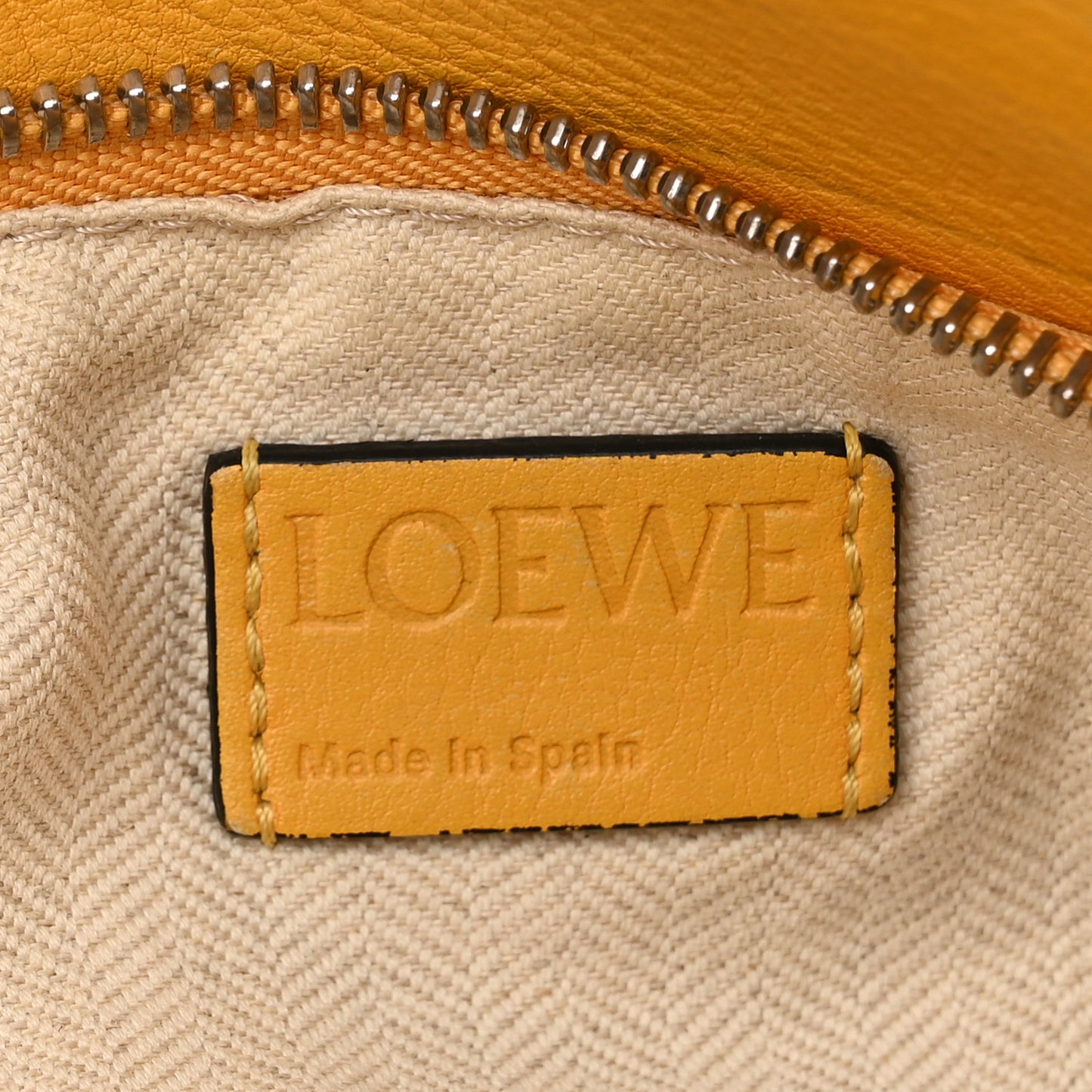 Grained Calfskin Small Puzzle Bag Yellow