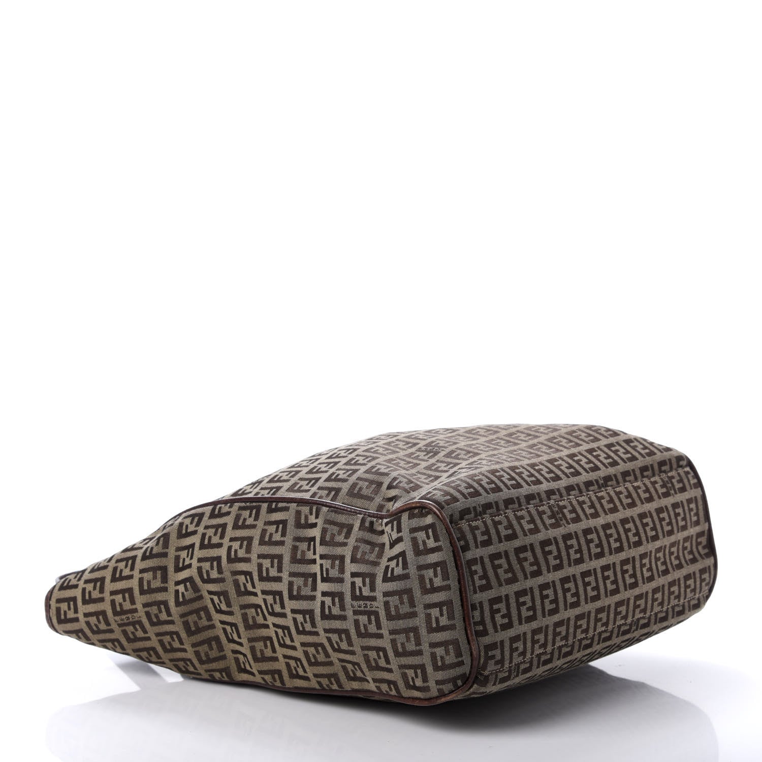Fendi Zucchino Vitello Tote Mogano Panna Bruciato 4 of 11