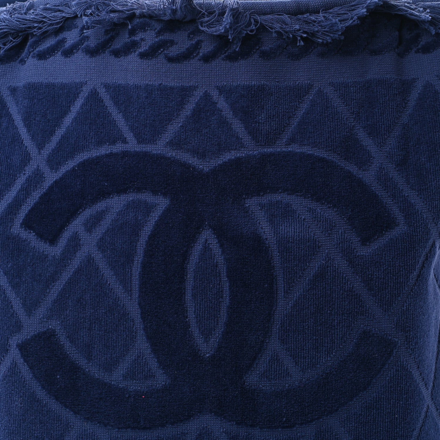 Chanel Terry Cotton CC Beach Tote Towel Set Blue 7 of 9