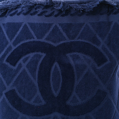 Chanel Terry Cotton CC Beach Tote Towel Set Blue 7 of 9