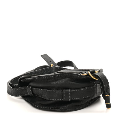 Chloe Grained Calfskin Small Marcie Saddle Bag Black 4 of 9