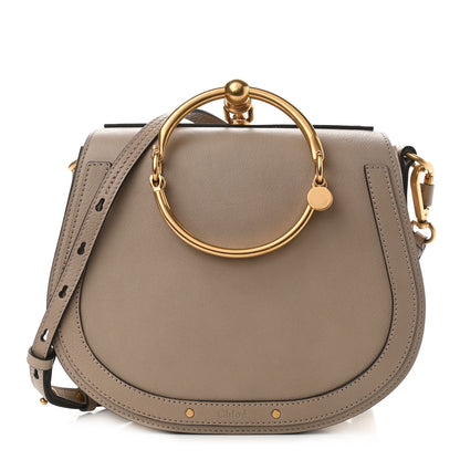 Chloe Calfskin Suede Medium Nile Bracelet Bag Motty Grey 1 of 11