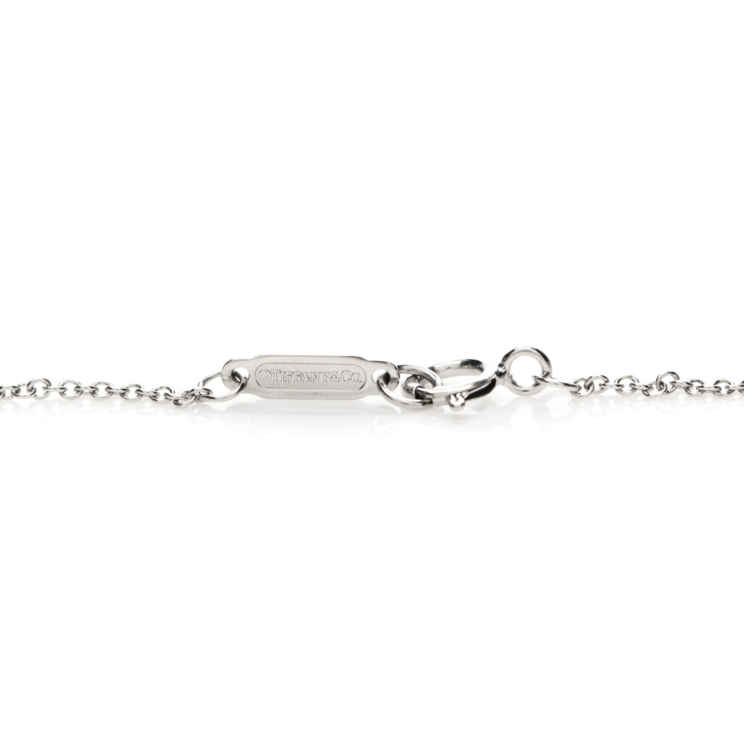 Tiffany 18K White Gold Diamond Mini Crown Key Pendant Necklace 5 of 6