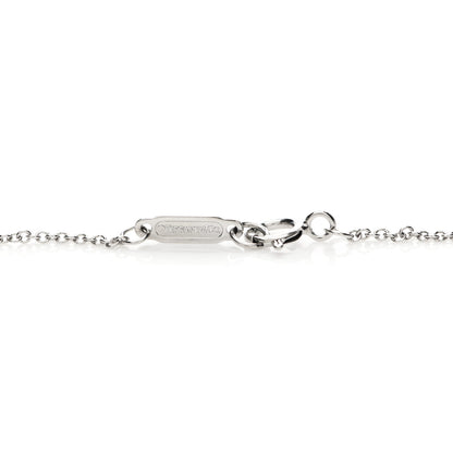 Tiffany 18K White Gold Diamond Mini Crown Key Pendant Necklace 5 of 6