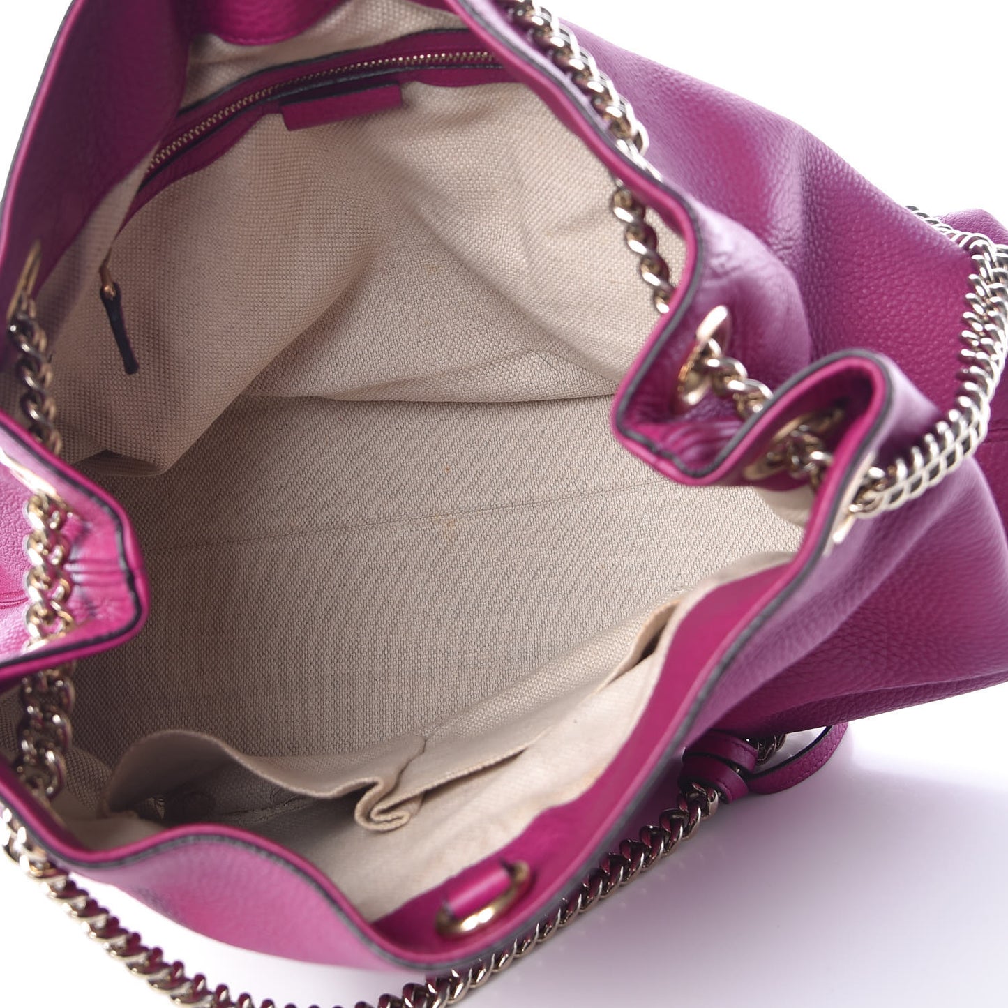Cellarius Calfskin Medium Soho Chain Shoulder Bag Bright Bouganville