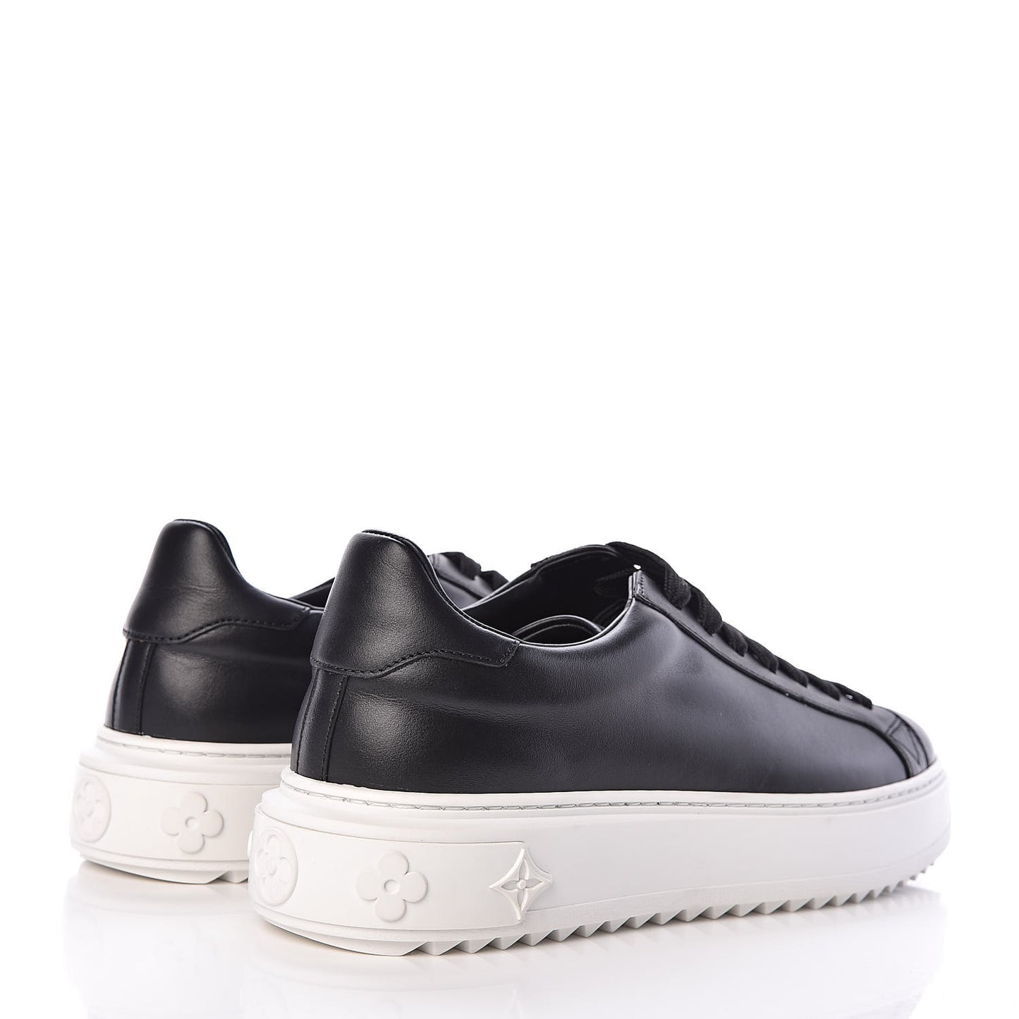 Calfskin Time Out Sneakers 39 Black