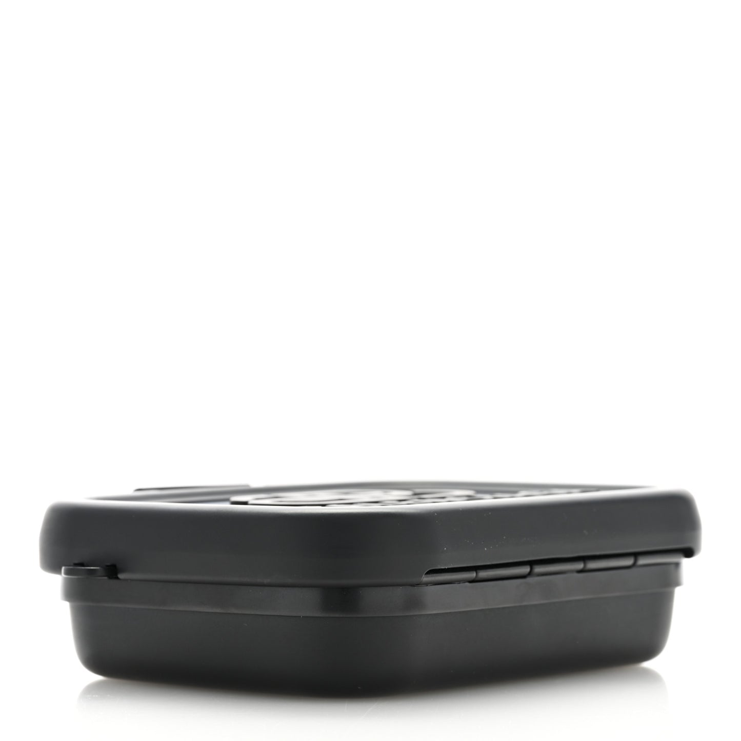 Recycled Plastic Calfskin Embossed Mini Lunch Box Case with Strap Black