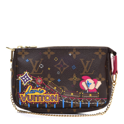 Louis Vuitton Monogram 2020 Christmas Animation Roller Coaster Mini Pochette Accessories Pivoine 1 of 9
