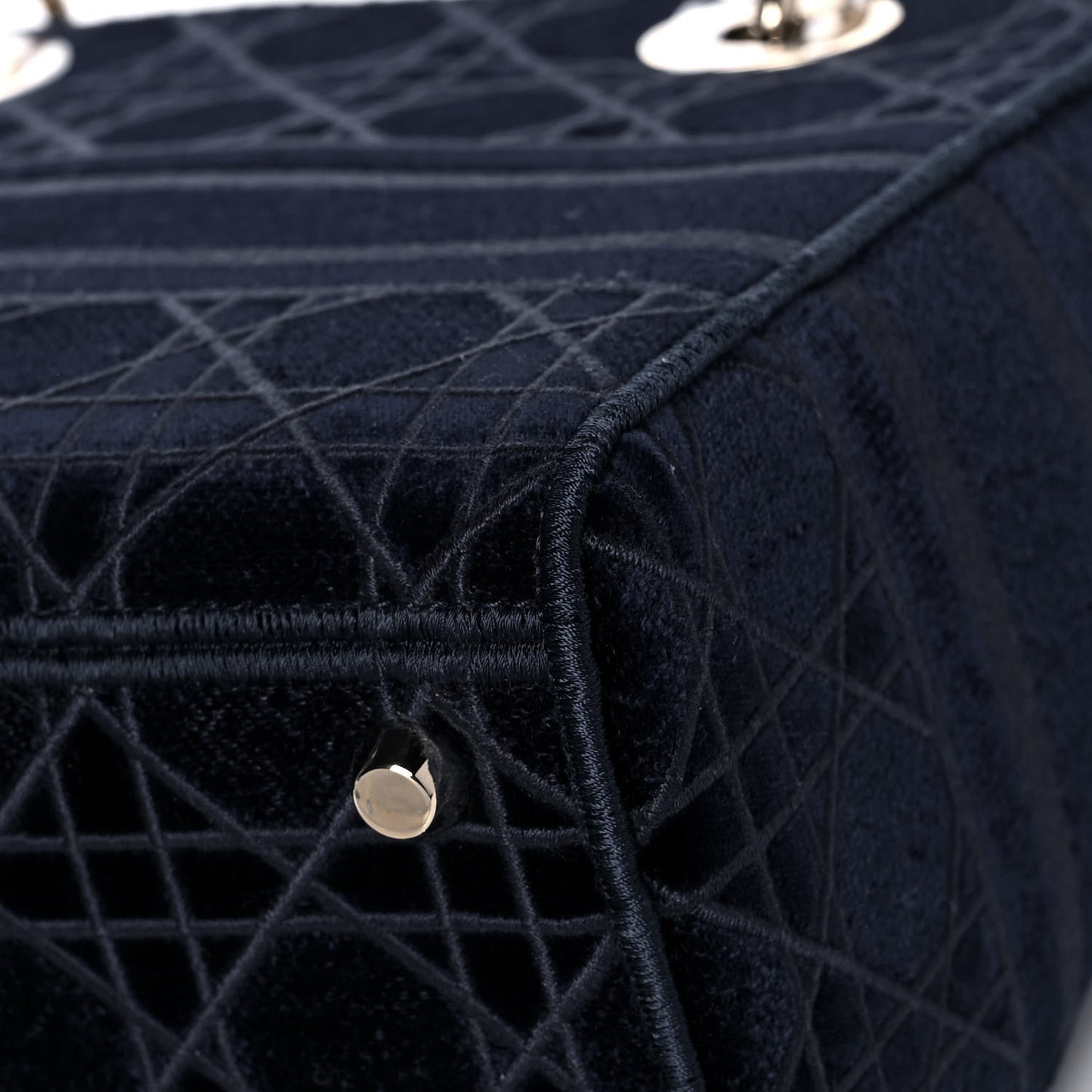 Velvet Cannage Medium Lady D-Lite Blue