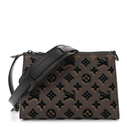 Louis Vuitton Monogram Tuffetage Triangle Messenger Black 1 of 11