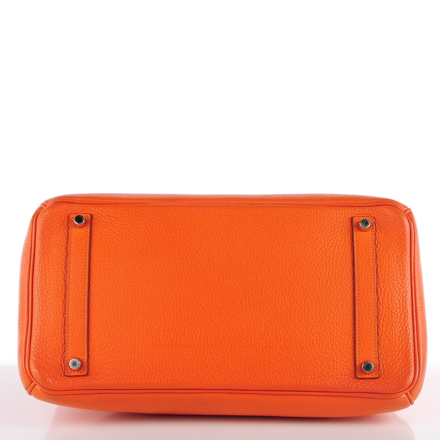 Hermes Taurillon Clemence Birkin 35 Orange 6 of 27