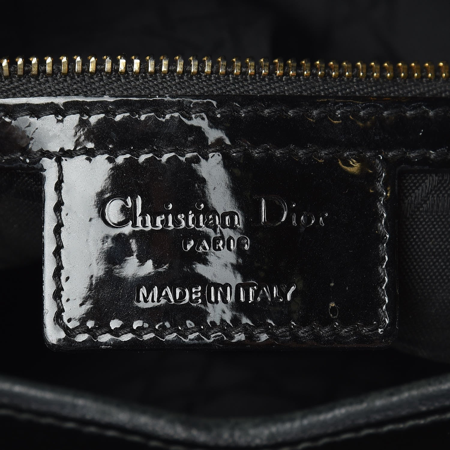 Christian Dior Patent Cannage Large Lady Dior Black 6 of 11