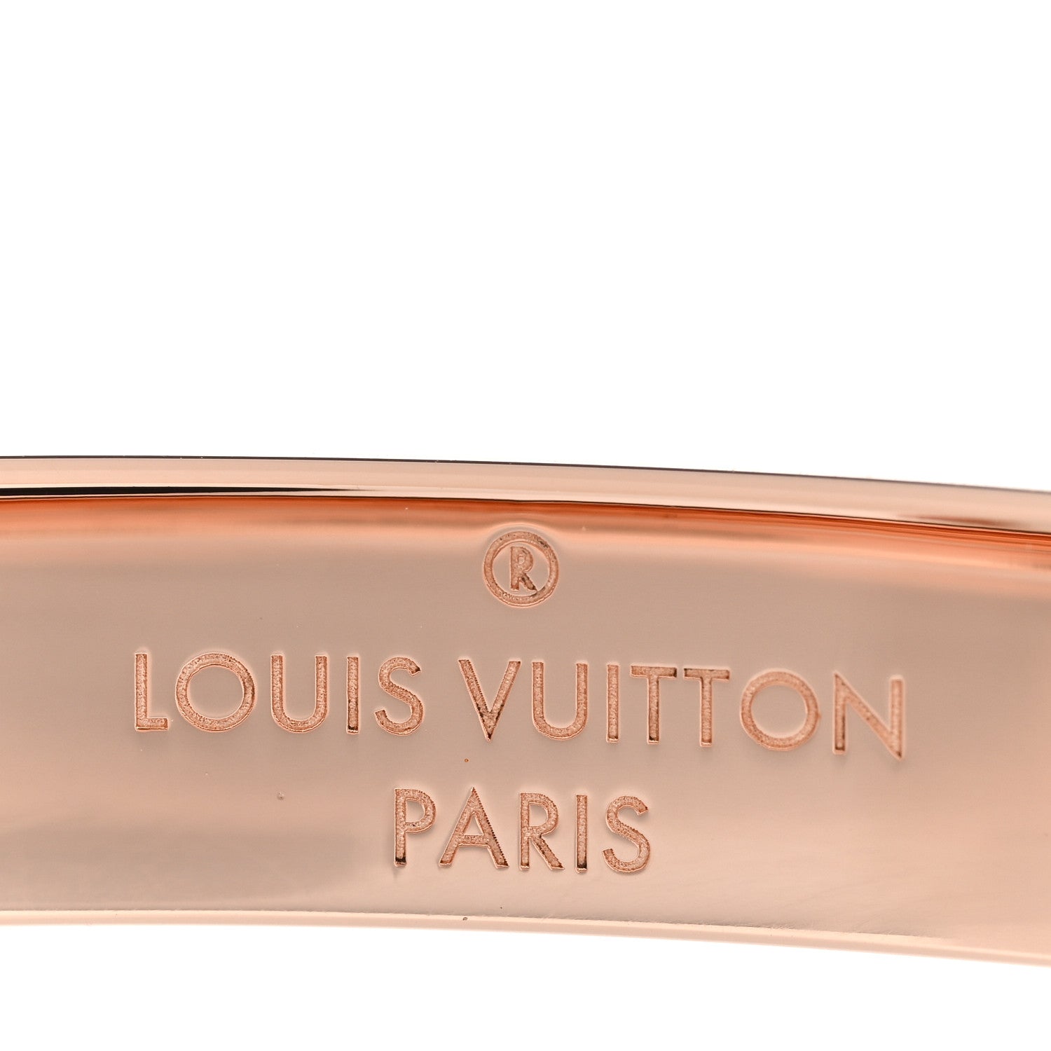 Louis Vuitton Brass Monogram Nanogram Cuff M Pink Gold 6 of 6