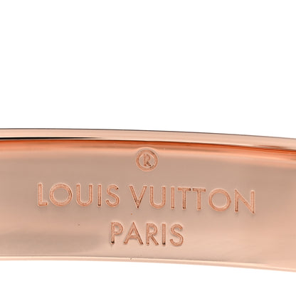 Louis Vuitton Brass Monogram Nanogram Cuff M Pink Gold 6 of 6