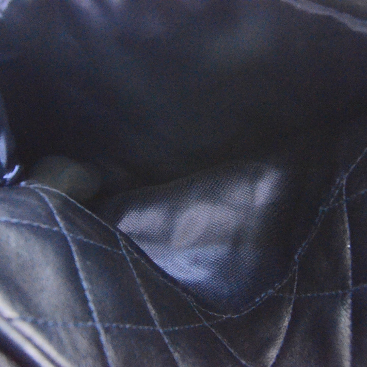 Lambskin Quilted Tassel Camera Case Navy