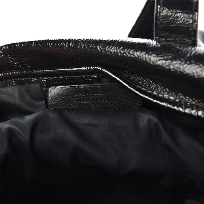 Saint Laurent Textured Patent Large Y-Mail Tote Black 7 of 13