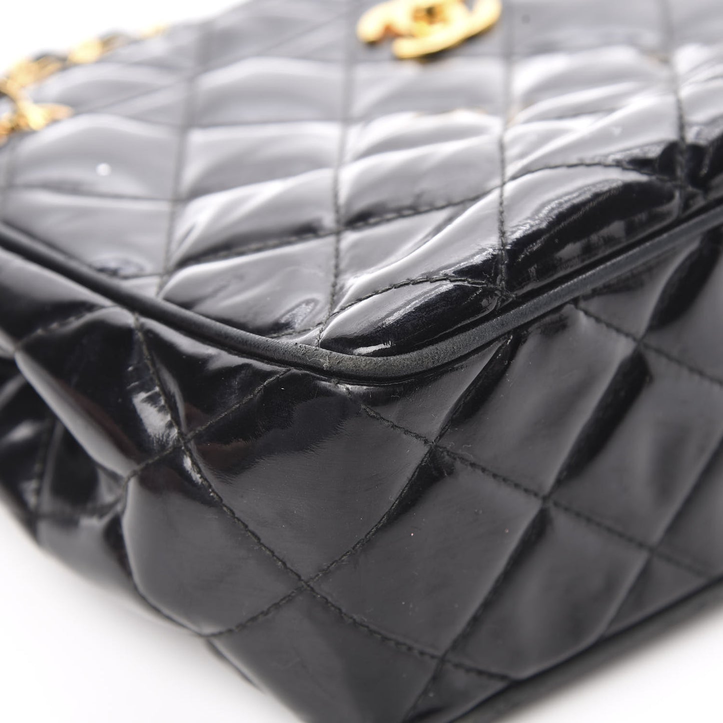 Patent Quilted Camera Case Black