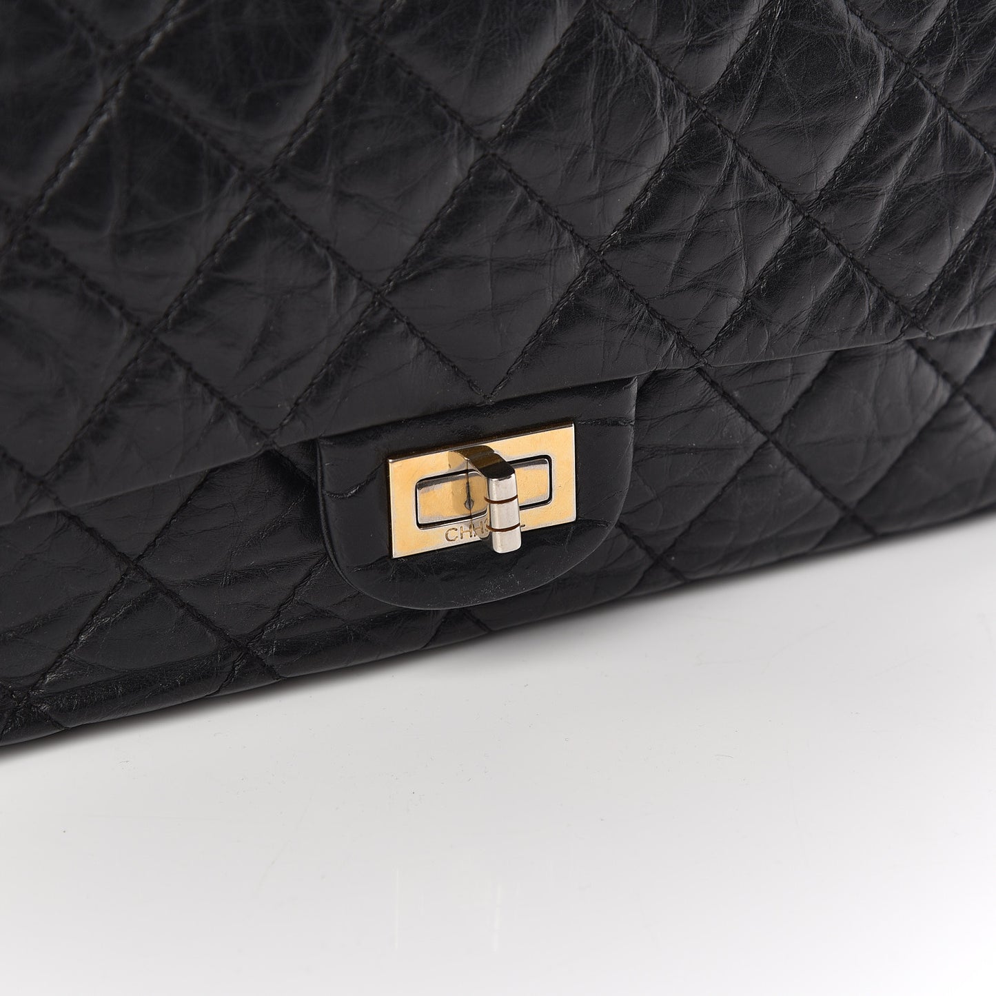 Aged Calfskin Quilted 2.55 Reissue 226 Flap Black