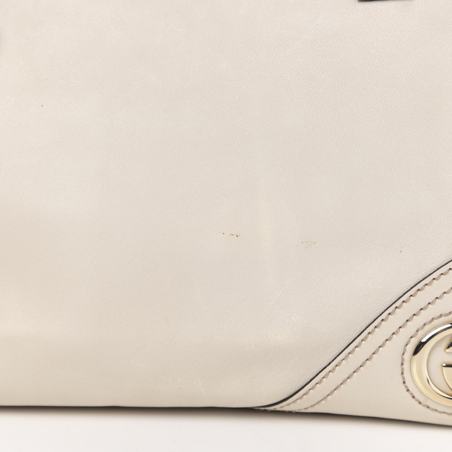 Gucci Calfskin Medium New Britt Tote Off White 7 of 12