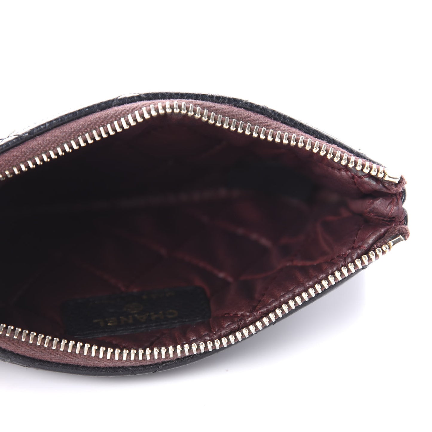 Caviar Quilted Small Cosmetic Case Black