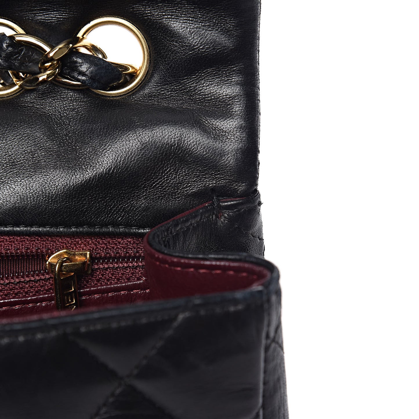 Lambskin Quilted Jumbo Single Flap Black