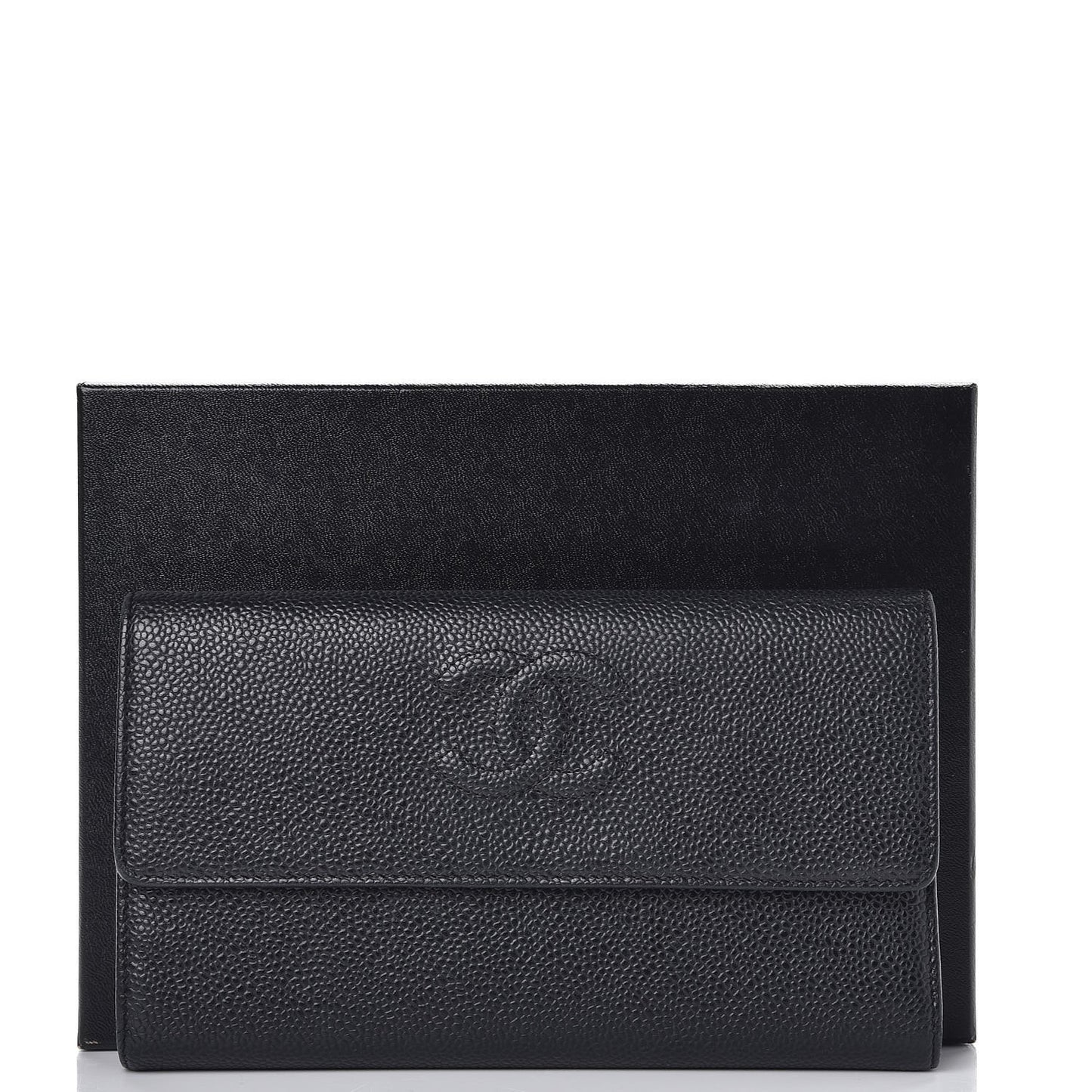 Caviar Timeless CC Flap Wallet Black