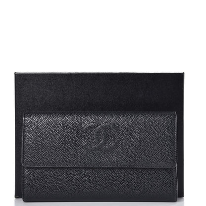 Chanel Caviar Timeless CC Flap Wallet Black 9 of 9